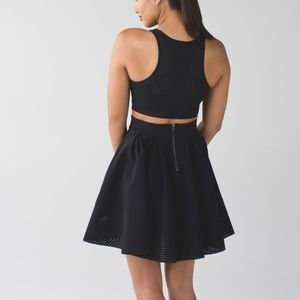 Lululemon Away Dress Perforated Cut Out Flare
